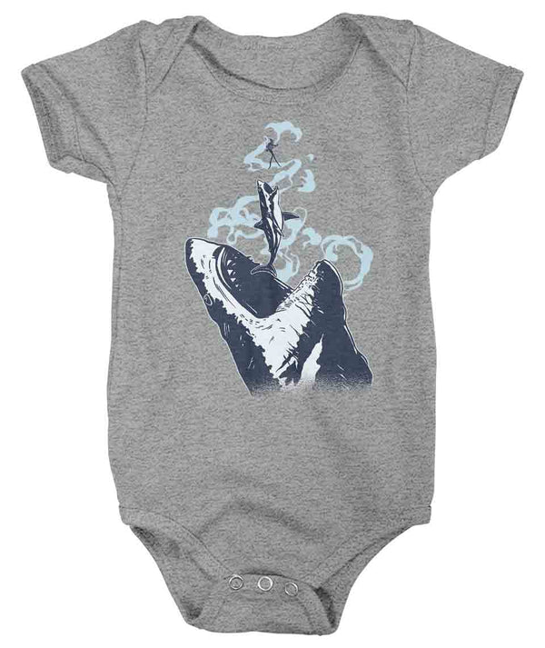 Baby Megalodon Shirt Shark Creeper Great White Bodysuit Diving Diver Hipster One Piece Shark Chase Gift Idea Infant Snap Suit-Shirts By Sarah