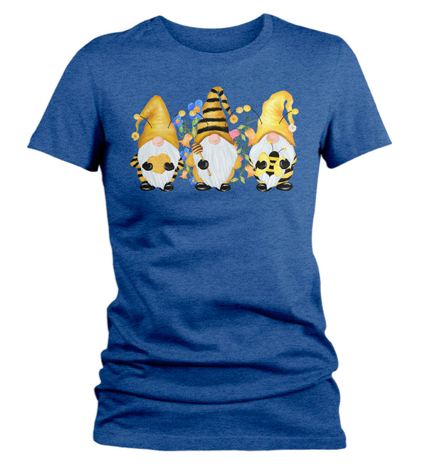 Women's Bee Gnome T Shirt Beekeeper Shirt Cute Gnome TShirt Honey Shirt Adorable Bee Keeper Gift Idea Boho Tee-Shirts By Sarah