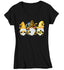 Women's V-Neck Bee Gnome T Shirt Beekeeper Shirt Cute Gnome TShirt Honey Shirt Adorable Bee Keeper Gift Idea Boho Tee-Shirts By Sarah