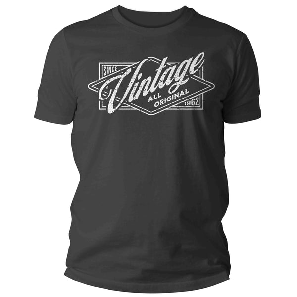 Men's Vintage 1962 Birthday T Shirt Birthday Vintage Shirt Years Gift Grunge Bday Gift Men's Unisex Bday Unisex Man-Shirts By Sarah