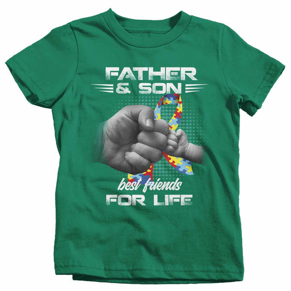 Kids Autism Awareness T Shirt Father & Son Shirt Matching Autism Shirt Best Friends For Life Shirt Fist Bump-Shirts By Sarah