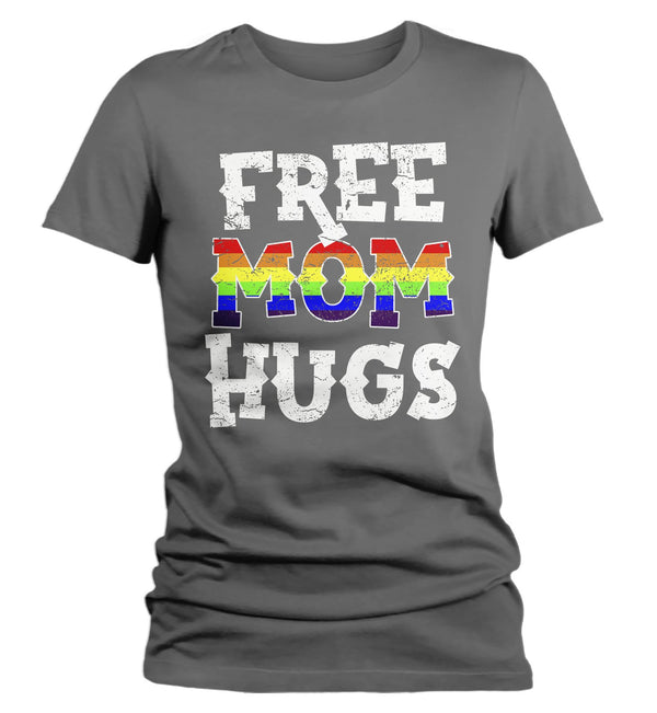 Women's LGBT T Shirt Free Mom Hugs Shirt Gay Pride Shirts Mom Hugs T Shirt Gay Support Shirts Proud Mom T Shirt-Shirts By Sarah