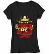 Women's V-Neck Funny Cinco De Drinko T Shirt Cinco De Mayo Shirt Hipster Shirt Funny Mustache Drinking Shirt