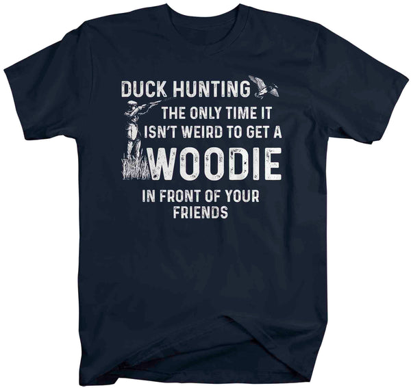 Men's Funny Hunting Shirt Duck Hunting Shirt Get A Woodie Funny Hunter Gift Hunt Tee Crude Humor TShirt Buck Unisex Graphic Tee-Shirts By Sarah