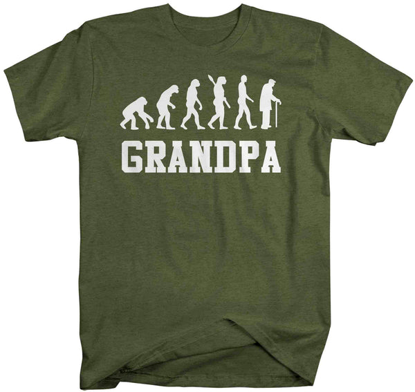 Men's Funny Grandpa Tee Gift For Grandpa Evolution Father's Day Idea Gramps Grandfather Shirt Humor Hilarious Unisex Tee-Shirts By Sarah