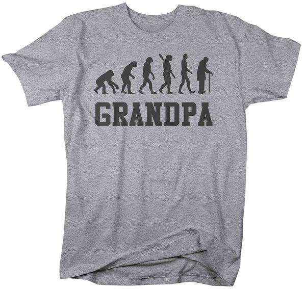 Men's Funny Grandpa Tee Gift For Grandpa Evolution Father's Day Idea Gramps Grandfather Shirt Humor Hilarious Unisex Tee-Shirts By Sarah