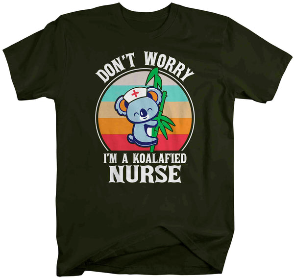 Men's Koalafied Nurse Shirt Caduceus T Shirt Cute Registered Licensed Practical LPN RN Gift Medical Nurses TShirt Man Unisex Tee-Shirts By Sarah