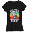 Women's V-Neck Koalafied Nurse Shirt Caduceus T Shirt Cute Registered Licensed Practical LPN RN Gift Medical Nurses TShirt Ladies Woman Tee