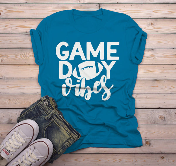 Men's Game Day Vibes T Shirt Football Tshirt Football Shirts Graphic Tee Football Mom-Shirts By Sarah