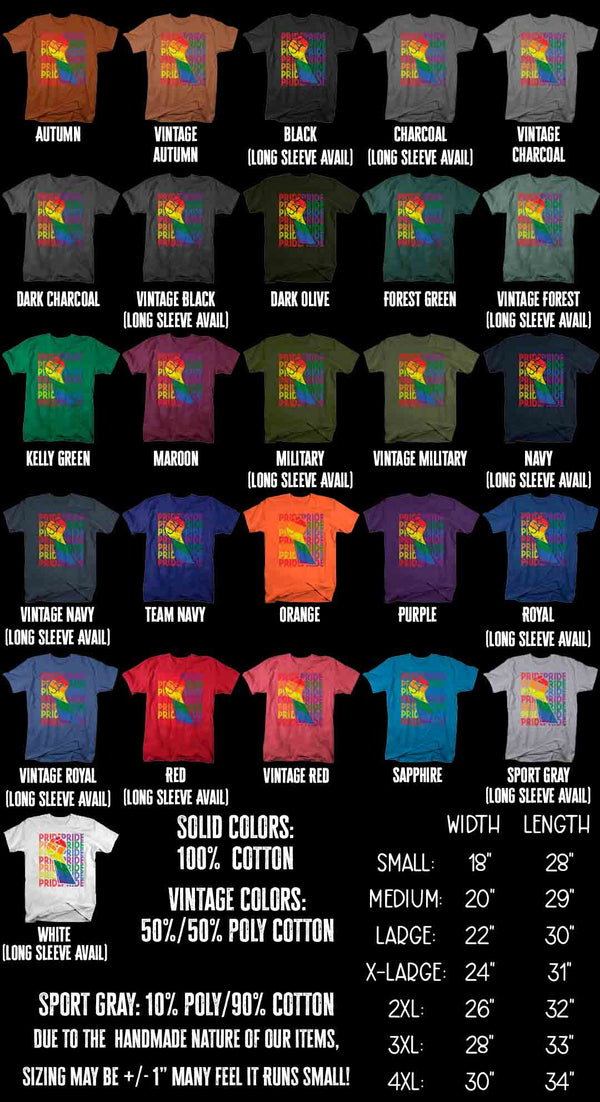 Men's Gay Pride Shirt LGBTQ T Shirt Support Tee Fist Rainbow Shirts Inspirational LGBT Shirts Gay Trans Support Tee Man Unisex-Shirts By Sarah