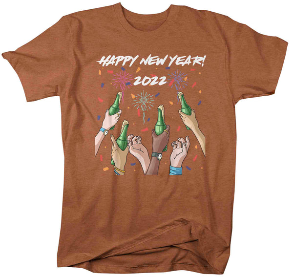 Men's New Years Tee 2022 New Year Shirt Cheers T Shirt Beer Shirts Party New Year Eve Celebrate Gift Unisex Graphic Tee-Shirts By Sarah