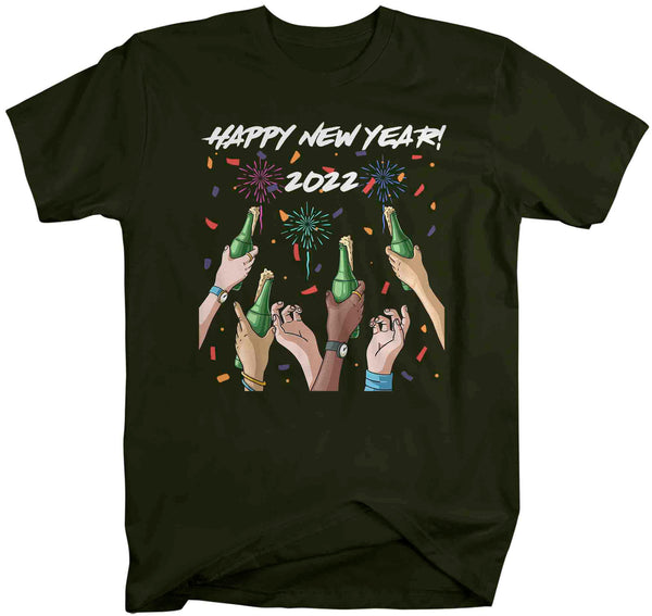 Men's New Years Tee 2022 New Year Shirt Cheers T Shirt Beer Shirts Party New Year Eve Celebrate Gift Unisex Graphic Tee-Shirts By Sarah