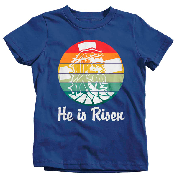 Kids Easter Jesus T Shirt Religious Shirt he Is Risen TShirt God Gift Easter Christian Cross Prayer Christianity Religion Tee Unisex Youth-Shirts By Sarah