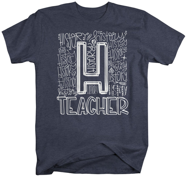 Men's History Teacher T Shirt History Typography T Shirt Cute Back To School Shirt History Teacher Gift Shirts-Shirts By Sarah