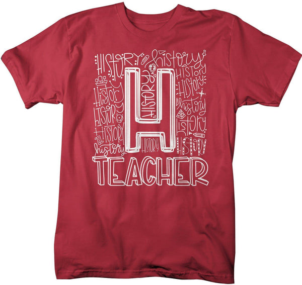 Men's History Teacher T Shirt History Typography T Shirt Cute Back To School Shirt History Teacher Gift Shirts-Shirts By Sarah