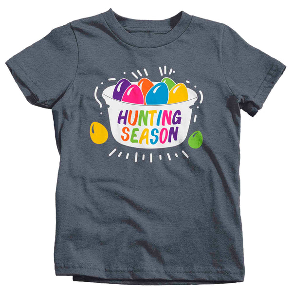 Kids Funny Easter Egg T Shirt Hunting Season Shirt Dying Eggs Colorful Basket Crew TShirt God Gift Easter Tee Unisex Boy's Girl's Youth-Shirts By Sarah