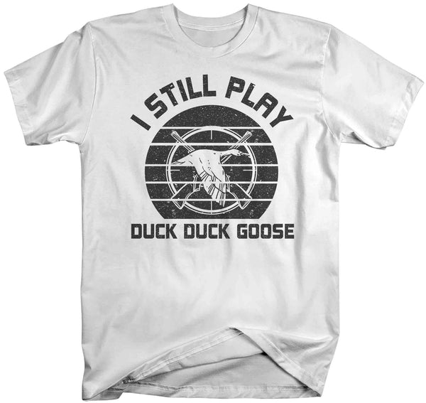 Funny Duck Hunting T Shirt Play Duck Duck Goose Shirt Fowl Hunter Shirt Bird Quack T Shirt Shirt Hunting Gift Unisex Man-Shirts By Sarah