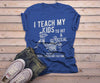 Men's Funny Baseball T-Shirt Teach Kids Hit And Steal Hilarious Gift Idea Parent Shirt