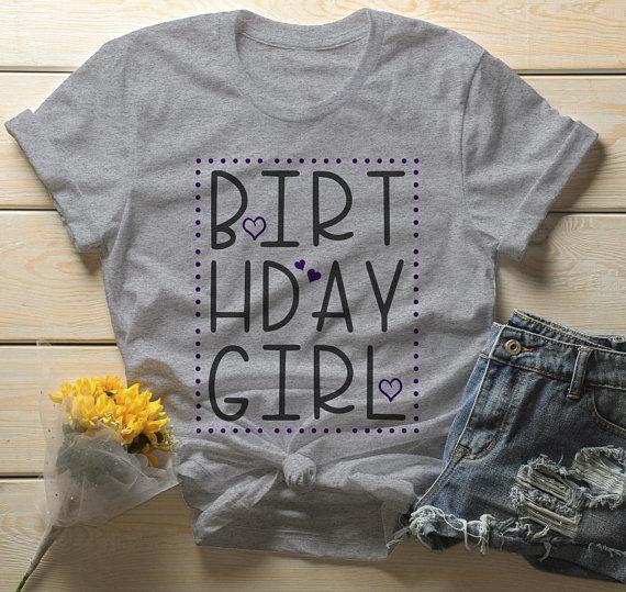 Men's Cute Birthday Girl T-Shirt Party Girl's Night Tee Bday Gift Idea-Shirts By Sarah