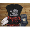 Women's Funny 30th Birthday T Shirt First 30 Years Childhood Hardest Birthday Shirt