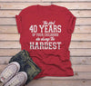 Men's Funny 40th Birthday T Shirt First 40 Years Childhood Hardest Birthday Shirt