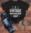 Women's 50th Birthday T Shirt Original Vintage Shirt Awesome Since 1968 Tshirt
