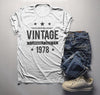 Men's 40th Birthday T Shirt Original Vintage Shirt Forty Awesome Since 1978 Tshirt