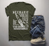 Men's Funny Mechanic T Shirt Hourly Rate Shirts Spark Plug Tee Mechanics Gift Idea