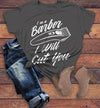 Women's Funny Barber T-Shirt I Will Cut You Clippers Shirt For Hipster Barbers