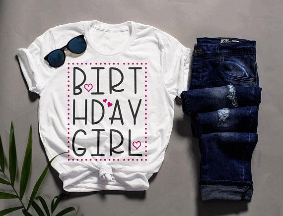 Men's Cute Birthday Girl T-Shirt Party Girl's Night Tee Bday Gift Idea-Shirts By Sarah