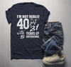 Men's Funny 40th Birthday T-Shirt Not 40, 21 With 19 Years Experience Shirt