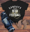 Women's Football T Shirt Sundays Are For Tshirt Football Beer Shirts Vintage Graphic Tee