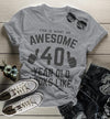 Women's Funny 40th Birthday T Shirt This Is What Awesome Forty Year Old Looks Like TShirt