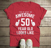 Men's Funny 50th Birthday T Shirt This Is What Awesome Fifty Year Old Looks Like TShirt