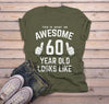 Men's Funny 60th Birthday T Shirt This Is What Awesome Sixty Year Old Looks Like TShirt