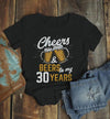 Women's Funny 30th Birthday T Shirt Cheers Beers Thirty Years TShirt Gift Idea Graphic Tee Beer Shirts