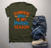 Men's Pumpkin Spice T Shirt Favorite Season Tee Fall Shirts Festive Tshirts Saying Tshirt