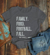 Women's Family T Shirt Fall Tee Funny Family Food Football Favorite F Words Shirts