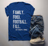 Men's Family T Shirt Fall Tee Funny Family Food Football Favorite F Words Shirts