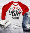 Men's Football T Shirt Game Day Shirts Support Dad Raglan 3/4 Sleeve Parent Shirt