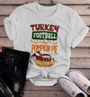 Women's Funny Thanksgiving T Shirt Turkey Football Pumpkin Pie Hipster Shirts
