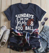 Women's Football T Shirt Sundays Are For Tshirt Football Jesus Shirts Vintage Graphic Tee