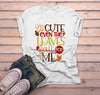 Men's  Cute Fall T Shirt Even Leaves Fall For Me Tee Season Shirts Adorable TShirt