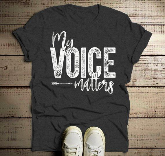 Men's My Voice Matters T Shirt Survivor Shirt Sexual Assault Domestic Violence Tee-Shirts By Sarah