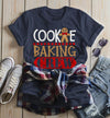 Women's Christmas T Shirt Cookie Baking Crew Matching Xmas Shirts Cute Graphic Tee