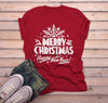 Men's Merry Christmas T Shirt Happy New Year Shirts Festive Holiday Graphic Tee