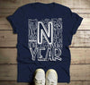 Men's New Year's Shirt Typography Shirts New Years Tee Happy New Year T Shirt