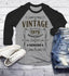 Men's Vintage 1979 40th Birthday T-Shirt Classic Forty Shirt Gift Idea 40th Birthday Shirts Vintage Tee Vintage Shirt 3/4 Sleeve Raglan-Shirts By Sarah
