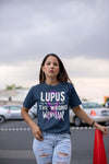 Men's Lupus Shirt Purple Ribbon Lupus T-Shirt Lupus Messing With Wrong Woman