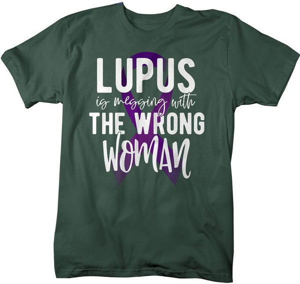 Men's Lupus Shirt Purple Ribbon Lupus T-Shirt Lupus Messing With Wrong Woman-Shirts By Sarah
